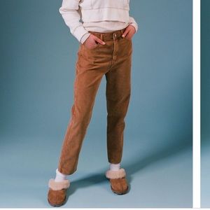 Never worn corduroy high waisted pants